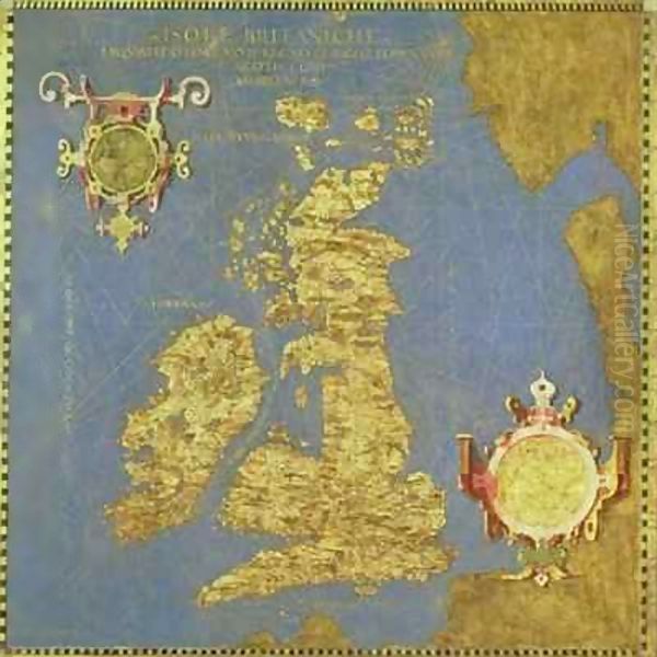 Map of the Sixteenth Century British Isles Oil Painting by Egnazio Stefano and Danti Bonsignori