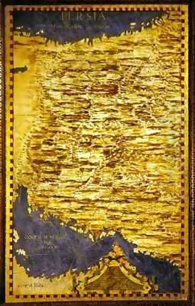 Map of Persia Oil Painting by Stefano Bonsignori