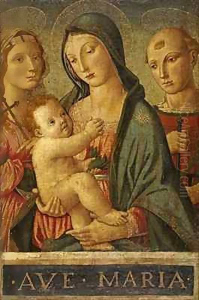 Madonna and Child with Saints Lawrence and Margaret of Antioch Oil Painting by Francesco Bonsignori