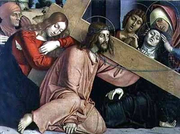 Christ Falls under the Cross Oil Painting by Francesco Bonsignori