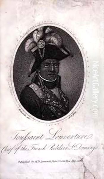 Toussaint Louverture (c.1743-1803) Chief of the French Rebels in St. Domingo Oil Painting by Francois Bonneville