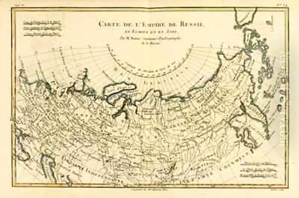 Map of the Russian Empire, in Europe and Asia Oil Painting by Charles Marie Rigobert Bonne