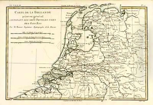 Holland Including the Seven United Provinces of the Low Countries Oil Painting by Charles Marie Rigobert Bonne