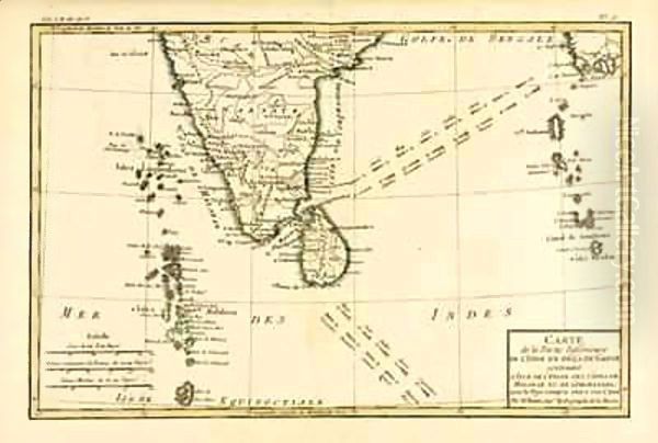 Southern India and Ceylon Oil Painting by Charles Marie Rigobert Bonne