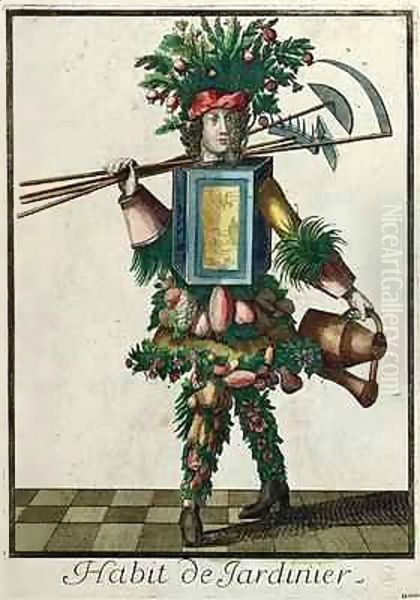 The Gardener's Costume Oil Painting by Family of Engravers Bonnart