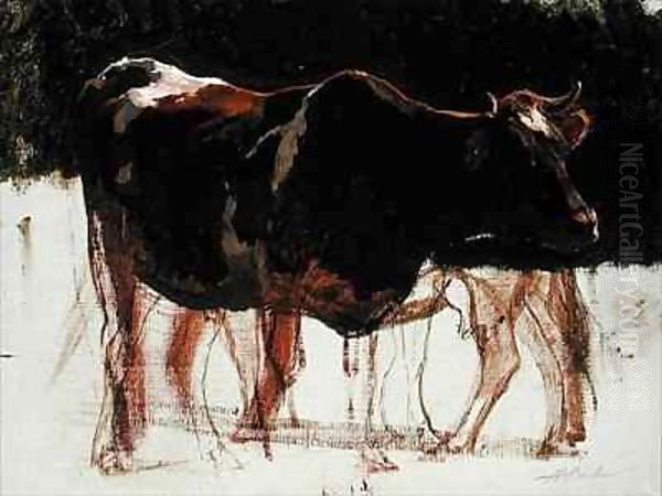 Study of Cattle Oil Painting by Auguste Bonheur