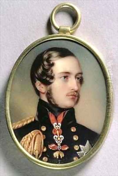 Portrait Miniature of Prince Albert (1819-61) Oil Painting by Henry Pierce Bone