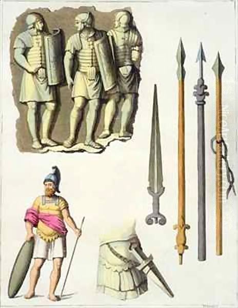 Uniform and weapons of Roman legionaries Oil Painting by D.K. Bonatti