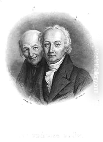 The Hauy Brothers: Rene-Just (1743-1822) and Valentin Hauy (1745-1822) Oil Painting by Julien Leopold Boilly