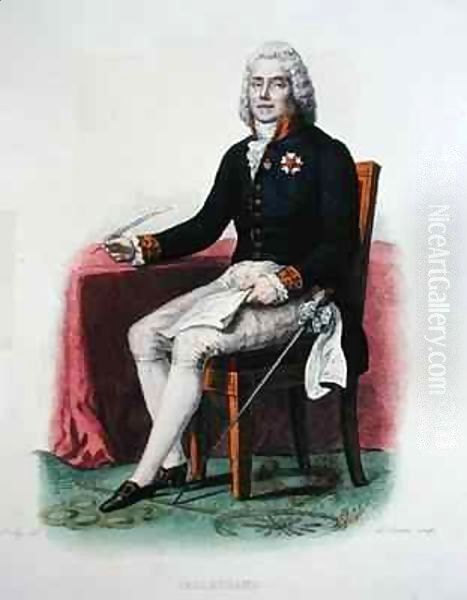 Portrait of Charles Maurice de Talleyrand-Perigord (1754-1838) at his desk Oil Painting by Julien Leopold Boilly