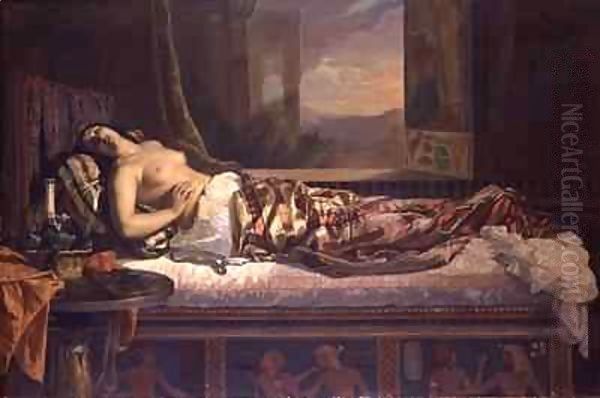 The Death of Cleopatra Oil Painting by German von Bohn