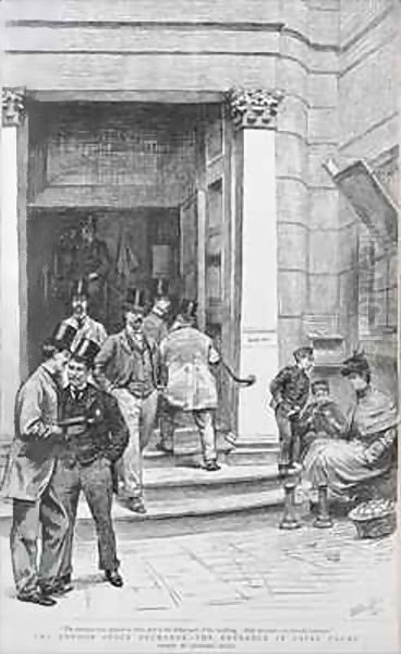 Stock Exchange Entrance in Capel Court Oil Painting by William Lockhart Bogle