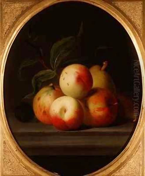 Apples on a Shelf Oil Painting by Giovanni Boggi