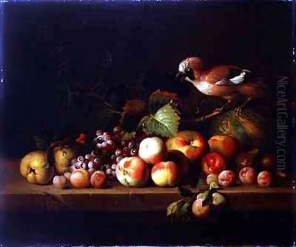 Still Life with a Jay Oil Painting by Giovanni Boggi