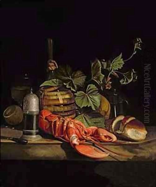 Still Life of a Lobster Oil Painting by Giovanni Boggi