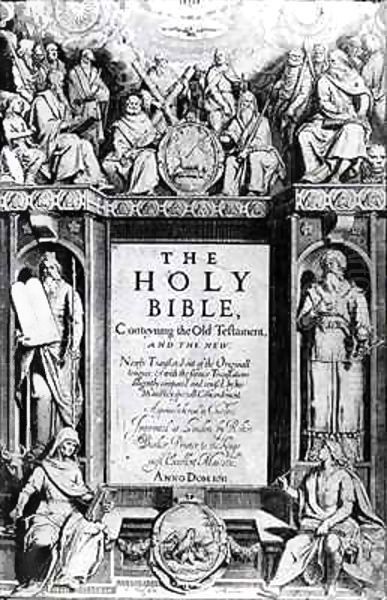 Frontispiece to 'The Holy Bible' Oil Painting by Cornelis Boel