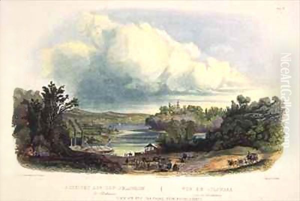 View on the Delaware near Bordentown Oil Painting by Karl Bodmer