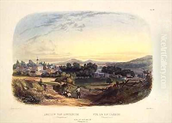 View of Bethlehem, Pennsylvania Oil Painting by Karl Bodmer