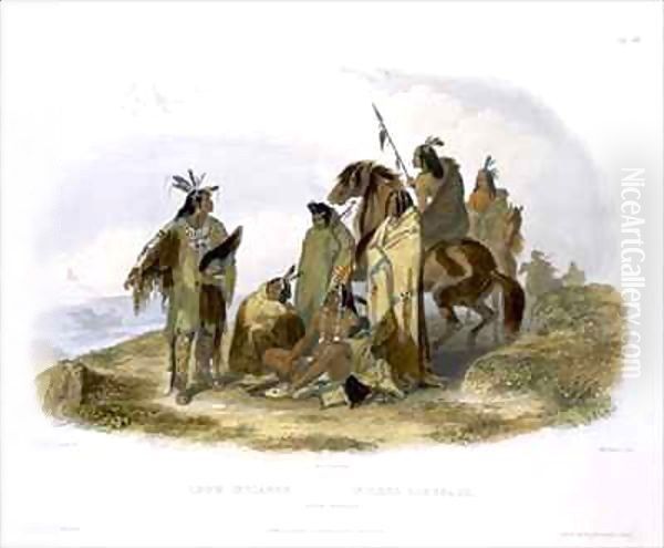 Crow Indians Oil Painting by Karl Bodmer