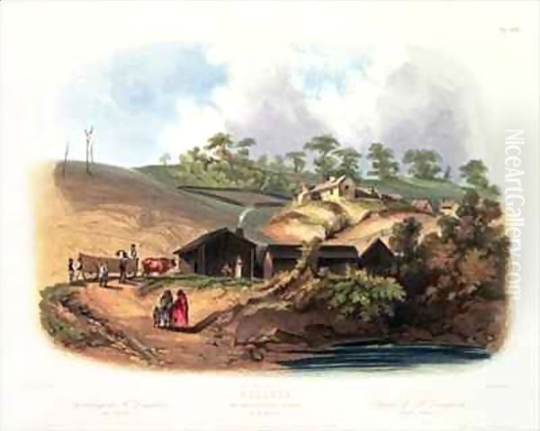 Bellvue, Mr Dougherty's Agency on the Missouri Oil Painting by Karl Bodmer