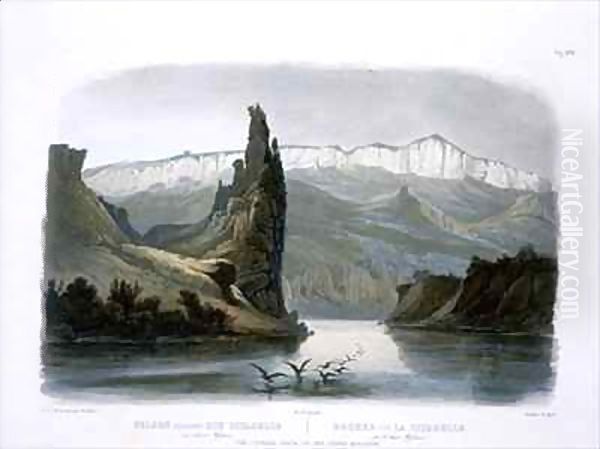 The Citadel Rock on the Upper Missouri Oil Painting by Karl Bodmer