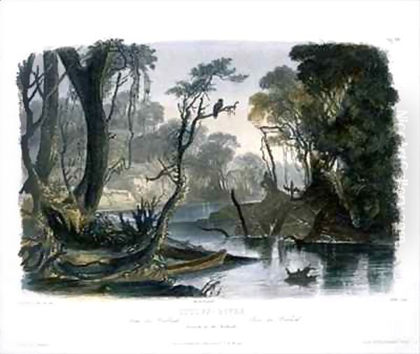 Cutoff River, Branch of the Wabash Oil Painting by Karl Bodmer