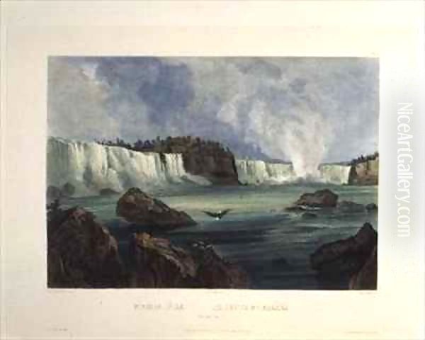 Niagara Falls Oil Painting by Karl Bodmer