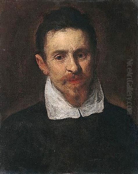 Portrait Of A Bearded Man, Head And Shoulders Oil Painting by Palma Vecchio (Jacopo Negretti)