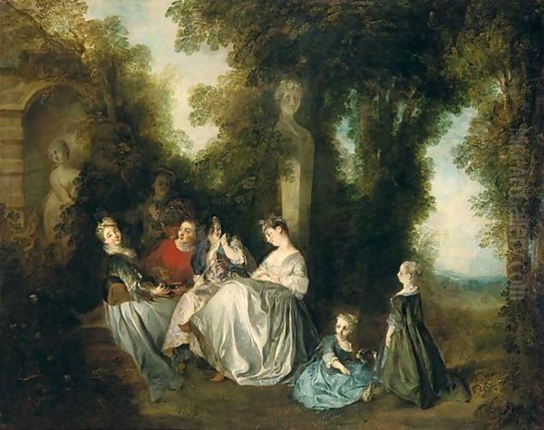 Le Concert Pastoral Oil Painting by Nicolas Lancret