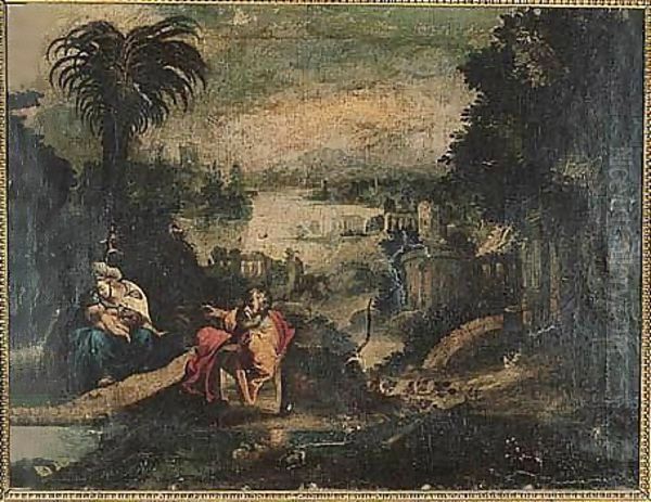 The Rest On The Flight Into Egypt Oil Painting by Camillo Procaccini