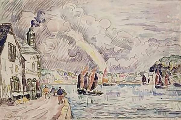 Audierne Oil Painting by Paul Signac