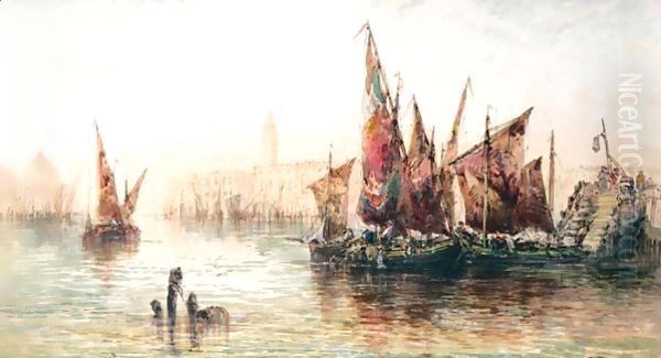 The Venetian Lagoon Oil Painting by Thomas Mortimer