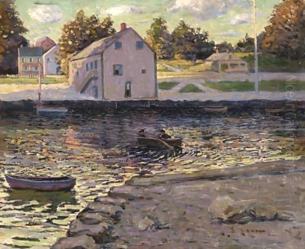 Boating Oil Painting by Ernest Lawson