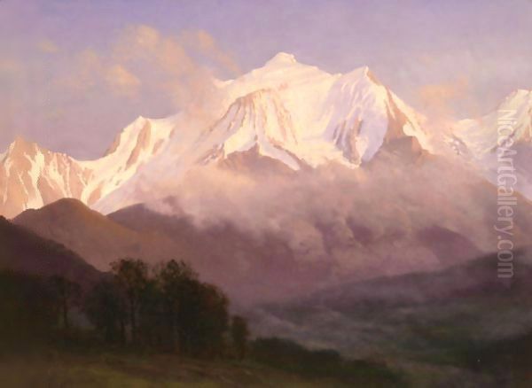 Grand Tetons Oil Painting by Albert Bierstadt