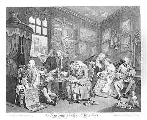 Hogarth's Works Oil Painting by William Hogarth