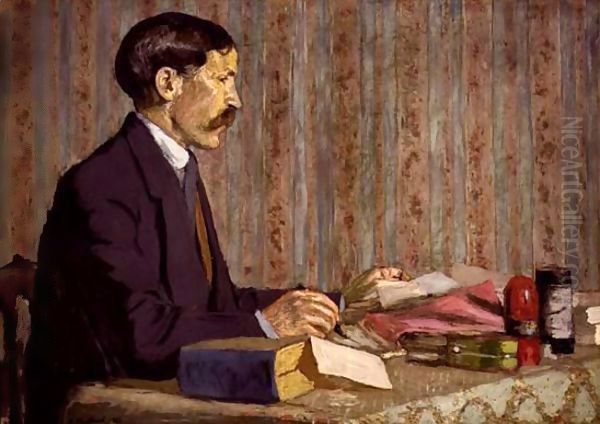 Portrait De Richard Blum Oil Painting by Jean-Edouard Vuillard