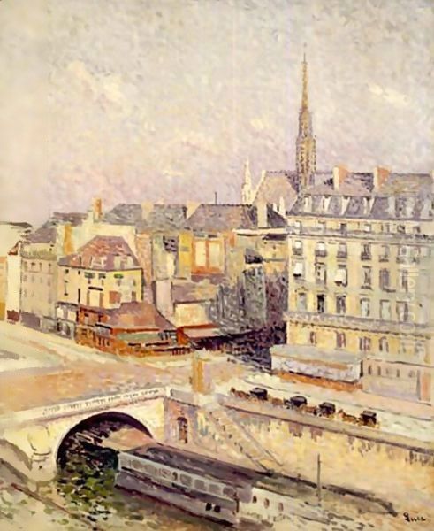 La Sainte Chapelle Et Le Quai Des Orfevres Oil Painting by Maximilien Luce