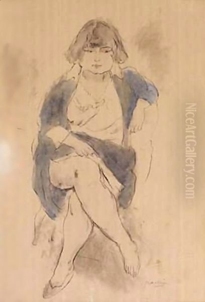 Margot Oil Painting by Jules Pascin