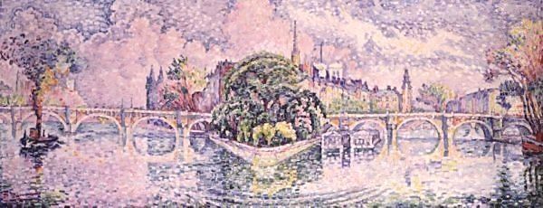 Le Jardin Du Vert-Galant Oil Painting by Paul Signac