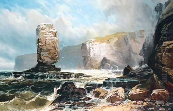 The Old Man Of Hoy Oil Painting by Clarence Roe