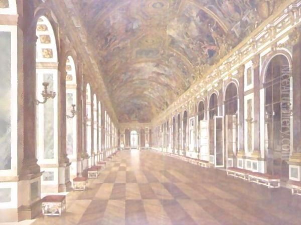 The Hall Of Mirrors, Palace Of Versailles Oil Painting by Carl Karger