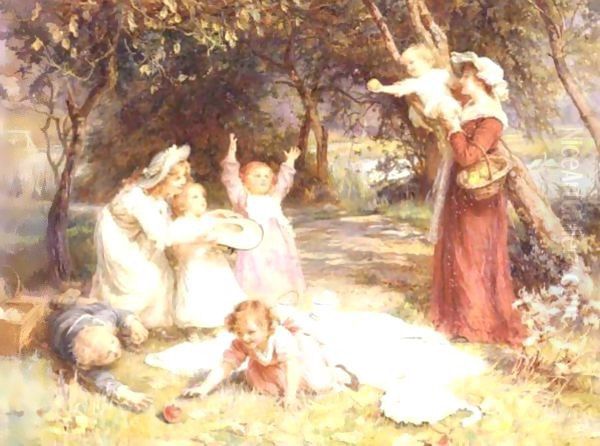 The Family Picnic Oil Painting by Frederick Morgan