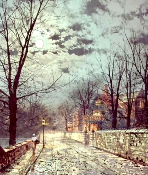 Near Leahurst, Kent Oil Painting by John Atkinson Grimshaw