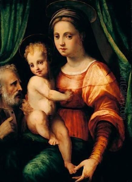 The Holy Family Oil Painting by Domenico Puligo