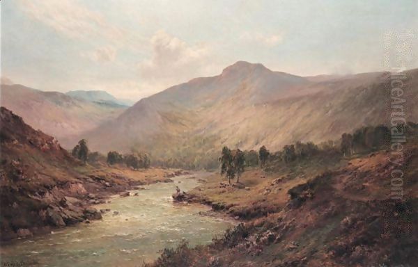 The Valley Of The Dee Oil Painting by Alfred de Breanski