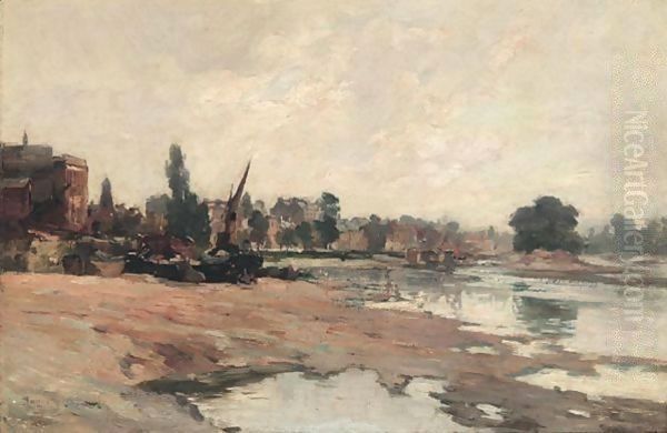 The Thames At Isleworth Oil Painting by Joseph Milner