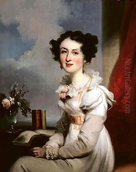 Portrait Of A Lady, Said To Be A Member Of The Jardine Family Oil Painting by George Chinnery