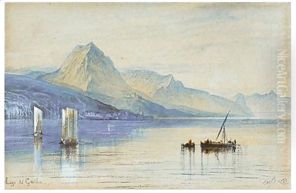 Lake Garda, Italy Oil Painting by Edward Lear