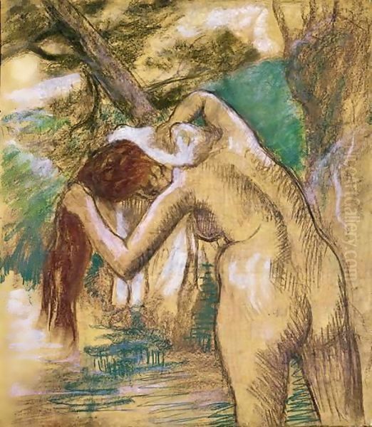 Baigneuse Au Bord De L'Eau Oil Painting by Edgar Degas