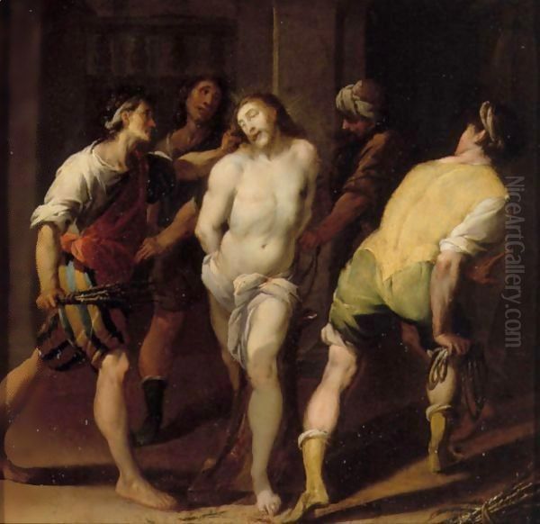 The Flagellation Oil Painting by Daniele Crespi